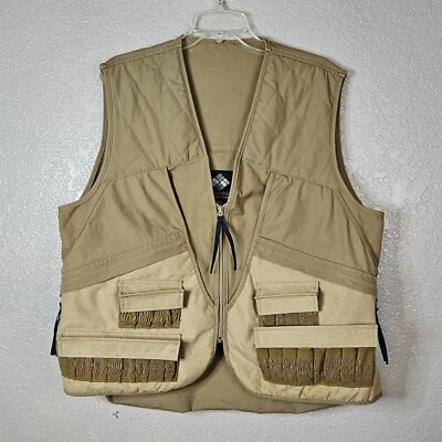 Vintage Columbia Tan Canvas Hunting Vest Men's Size Large Pockets Game Bag - Image 1 of 4