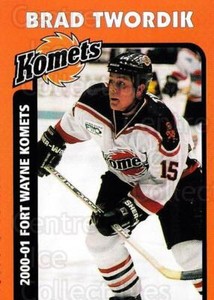 2000-01 Fort Wayne Komets Shoe Carnival #6 Brad Twordik