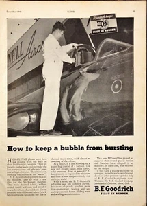 1949 B.F. Goodrich High Flying Planes Keep Bubble From Bursting Vintage Print Ad - Picture 1 of 6