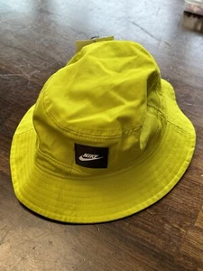 Nike Kids Youth Bucket Booney Floppy Hat M/L Bright Cactus Green Box Logo NWT - Picture 1 of 4