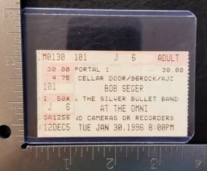 BOB SEGER - TALÓN DE BOLETO DE CONCIERTO VINTAGE DEL 30 DE ENERO DE 1996 - Imagen 1 de 1