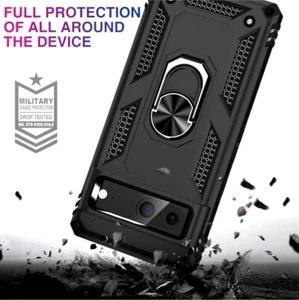 Funda Grado Militar Google Pixel 7A, Pack de 2 Fundas, Negra y Azul - Imagen 1 de 7