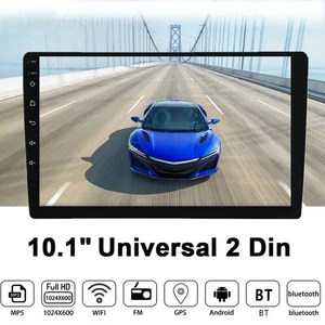 10.1in Android 11 Car MP5 Player Double 2Din Stereo Radio Bluetooth Mirror Link - Picture 1 of 12