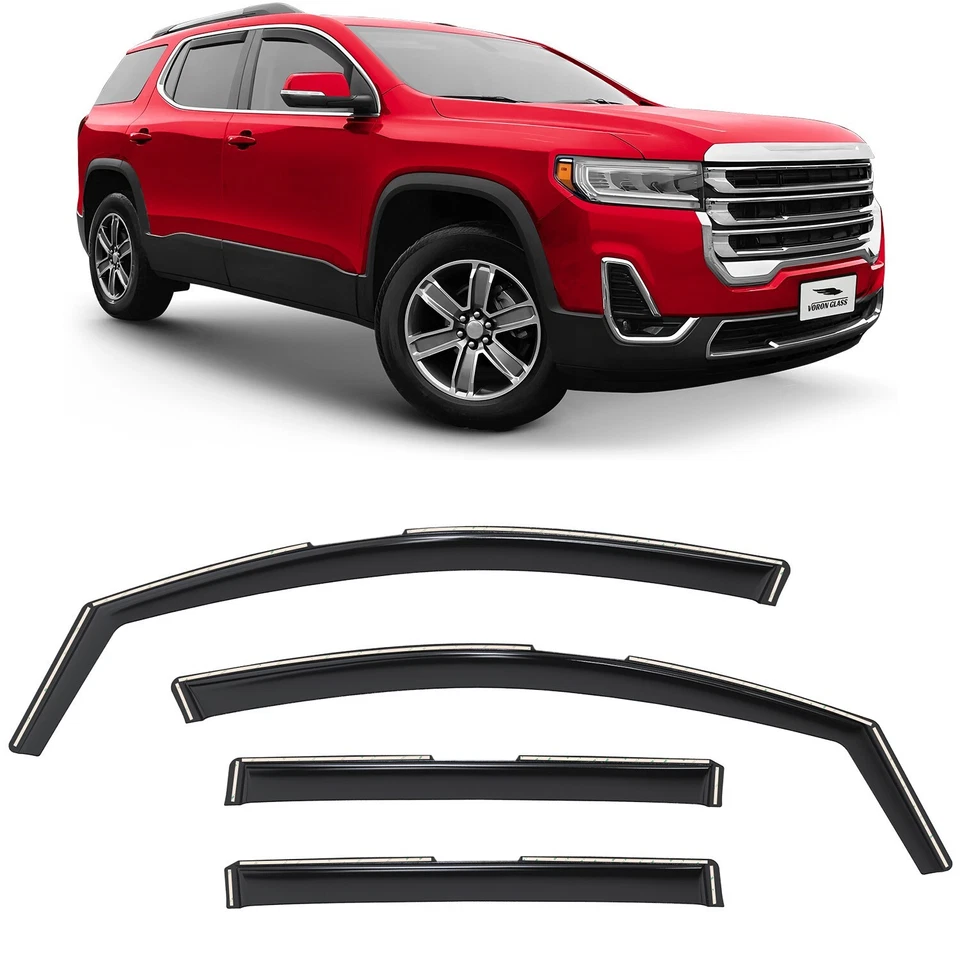 Viseras de lluvia protectores contra viento y lluvia para GMC Acadia 2017-2023 IMPERMEABLES Foto 1 de 4