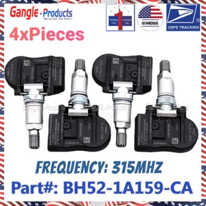 4x TPMS TIRE PRESSURE SENSOR BH52-1A159-CA for Land Rover LR4 Jaguar 315Mhz - Picture 1 of 9