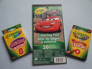 Disney Cars Coloring Book &Two Packs of Crayola Crayons, Great Stocking Stuffer - Picture 1 of 3
