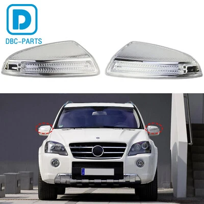 Par de luces de giro de espejo de puerta para Mercedes Benz ML350 ML450 ML500 ML550 Foto 1 de 4