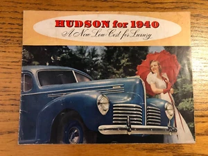 Carpeta de folletos original Hudson 1940 8 Super-6 convertible cupé sedán vintage - Imagen 1 de 6