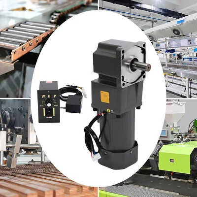 110V 200W Adjustable Speed AC Gear Reduction Motor Reversible Motor w/Controller - Image 1 of 4