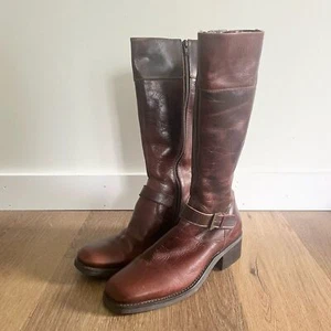 Stivali da equitazione RuffHewn Becca in pelle marrone stile equitazione al ginocchio 8M - Foto 1 di 11