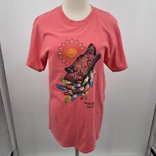 Sportex apparel Womans Coral graphic tee shirt M Arizona Native American design