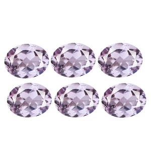 2.03Ct IF [6Pcs Lot] Fantastic Oval Cut 5 x 4 mm 100% Natural Pink Morganite - Picture 1 of 5
