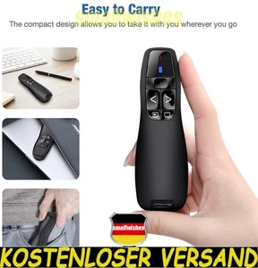 2.4 GHz USB Presenter Powerpoint Clicker Präsentation Fernbedienung Wireless DE. - Afbeelding 1 van 12