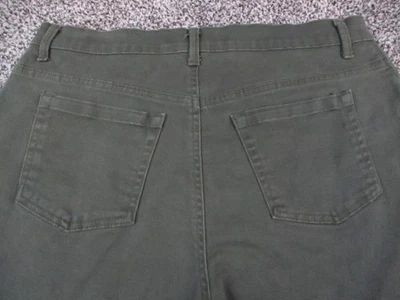 Jeans para mujer Gloria Vanderbilt 12 verde oliva Amanda tiro alto recto 32x30 Foto 1 de 4
