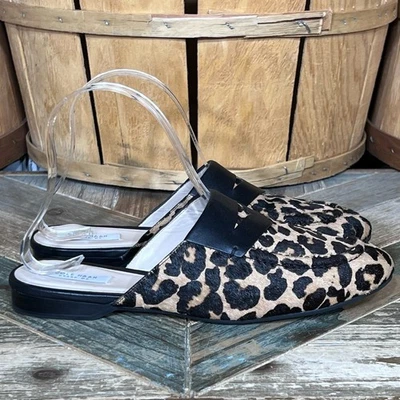 Cole Haan Evie Piper Estampado de Leopardo Piel de becerro Cuero Slides Mules Mujeres Talla 6.5 Foto 1 de 4