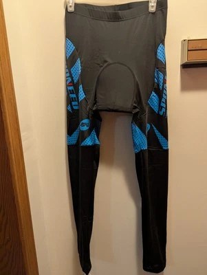 Sponeed Men's Large Black And Blue Cycling Pants With Chamois NWT - Image 1 of 4