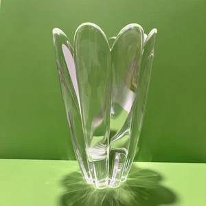 Vintage Orrefors Sweden Lead Crystal 6" Tulip Vase Signed Heavy Beautiful - Picture 1 of 7