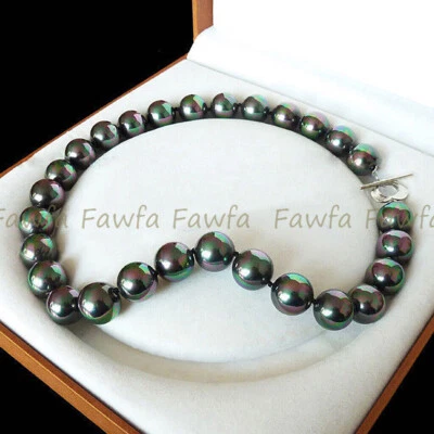 Moda 8/10/12/14mm Multicolor Mar del Sur Concha Perla Cuentas Redondas Collar 18"" Foto 1 de 4