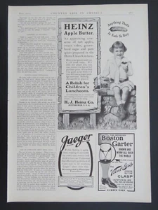 Litografía 1905 9x13 Heinz 57, Jaeger, Boston, Packer's Tar Jaap anuncios 2 caras - Imagen 1 de 2