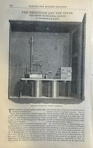 1871 Weather Forecasting United States Signal Service illustrated - Picture 1 of 5