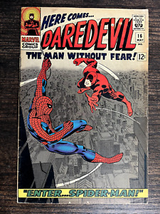 DAREDEVIL #16 VG/FN (Marvel 1966) 1st John Romita Sr. Spider-Man