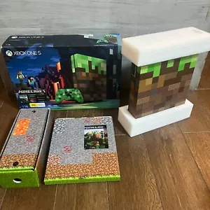Minecraft Xbox One S Limited Edition Console Bundle 1TB Open Box Codes Unused - Picture 1 of 24