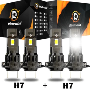 4PCS H7 LED Headlights Bulbs 6000K High Low Beams Combo 100W 10000LM - Picture 1 of 13