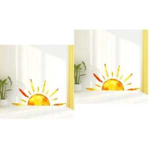2 Stück Sonne Wandtattoo Boho Wandtattoo Kinder Tapete Wandaufkleber zum - Bild 1 von 12