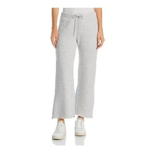 Monrow Lounge Cropped Sweatpants Women's XL Heather Grey Drawstring Waist - Picture 1 of 15