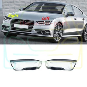 Left&Right Headlight Cover Clear+Glue For Audi A7 S7 2016-2018 RS7 2017-2018 - Picture 1 of 11