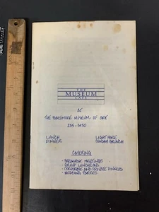 The Museum Cafe Baltimore Museum of Art Baltimore MD Vtg Restaurant Menu - Picture 1 of 7
