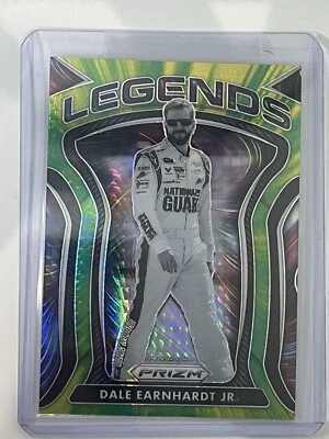 Dale Earnhardt Jr #81 HOF 2021 Panini Prizm Legends Green & Yellow Hyper Prizm - Image 1 of 2