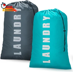 Laundry Bag,2 Pack Travel Laundry Bags for Dirty Clothes,Large Laundry Bags for - Picture 1 of 6