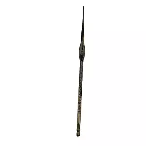 Antike Metall Silber Häkelnadel Schnörkel geätzt gemarkt 4 1/2 - Bild 1 von 5