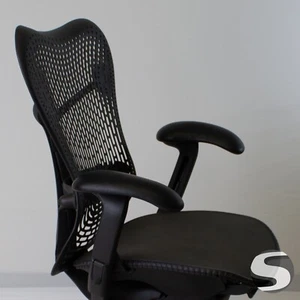 Almohadillas de brazo de repuesto para silla Herman Miller Mirra 1 para Mirra v1 en negro (1 par) - Imagen 1 de 4