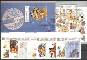 Walt Disney, Weihnachten - St.Vincent - 1909-1916, Bl.196-197 ** MNH 1991 - Bild 1 von 1