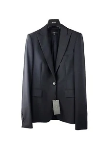 HUGO BOSS NAVY WOOL BUSINESS "JUICY5" BLAZER JACKET SIZE 8 BRAND NEW $575.00 - Picture 1 of 8