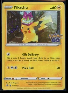 Pokemon Card Pikachu Pokemon GO SWSH234 Holo Black Star Promo English - NM - Imagen 1 de 2