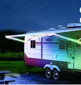 LED Color Changing Flex Strip Lights 18.4 Feet RV Camper Indoors/Outdoors - Picture 1 of 7