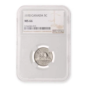 5 Cent 1970 NGC MS-66 - Picture 1 of 4
