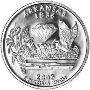 2003-S 25C Arkansas DCAM Clad Proof States Quarter from US Proof Set - Picture 1 of 2