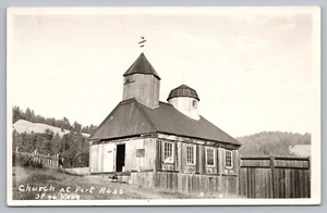 Chapel at Fort Ross California c1940 RPPC Photo Postcard Posted 37-46 LAWS - Picture 1 of 2