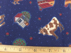 Farm Images on Navy Background/VIP Cranston/1yd./Neu/100% Baumwolle - Bild 1 von 2