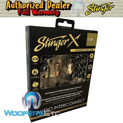 STINGER XI323 2-CHANNEL 3 FT PURE OFC OXYGEN FREE COPPER RCA CABLE WIRE NEW - Image 1 of 2