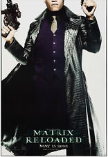 Matrix Reloaded MORPHEUS 2003 Original Movie Poster 27" x 40" Double Sided