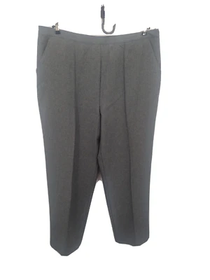 Белый олень тянуть на брюки WO мужской размер 16 серый эластичный пояс платье брюки - Изображение 1 из 4