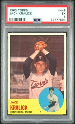 1963 TOPPS #448 JACK KRALICK PSA 5 - Image 1 of 2
