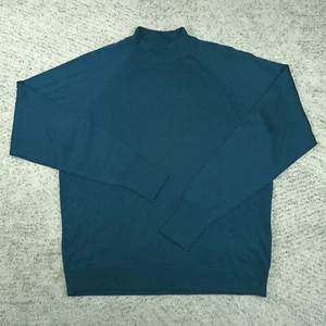 Vintage St Michael Sweater Mens 42 Tricel *SM HOLES* Made In Britan Mock Neck - Picture 1 of 9