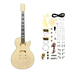 Haze E238DIY Arched Top Solid Basswood Body Maple Set-Neck HLP Electric Guitar - Picture 1 of 23