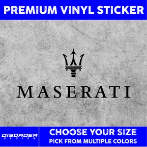 MASERATI [VINYL STICKER]-for Car/Truck WINDOW-LAPTOP-FOLDER-YOU PICK COLOR/SIZE - Bild 1 von 6